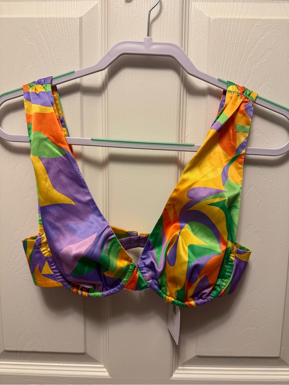 DANIELLE BERNSTEIN Multicolor Swirl Underwire Bikini Top